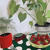 still life with strawberries . Ilustrație tradițională de darida - 04.22.2021