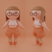 Mi proyecto del curso: Creación de personajes kawaii en 3D con Blender. Traditional illustration, Character Design, Digital Illustration, 3D Modeling, and Manga project by kandelasoriano - 02.16.2023