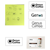 Genus Coffee. Un progetto di Design, Br, ing, Br, identit, Graphic design, Design di loghi, Pubblicità e Fotografia pubblicitaria di Pablo Serrano - 18.02.2023