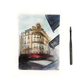 Mein Abschlussprojekt für den Kurs: Architektonische Zeichnung mit Aquarell und Tinte. Sketching, Drawing, Watercolor Painting, Architectural Illustration, Sketchbook & Ink Illustration project by Maggie Huth - 01.19.2023
