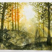 My project for course: Dreamy Watercolor Landscapes: Paint with Light. Painting, and Watercolor Painting project by lynn_cox_1 - 02.08.2023