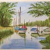 Il mio progetto del corso: Pittura di paesaggi marini ad acquerello. Painting, Watercolor Painting, and Naturalistic Illustration project by Laura Scuriatti - 02.20.2023