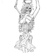 Mój projekt z kursu: Tatuaż w stylu fineline: odkryj subtelność cienkiej linii. Un proyecto de Ilustración tradicional, Dibujo y Diseño de tatuajes de Agnieszka Dembna - 20.02.2023