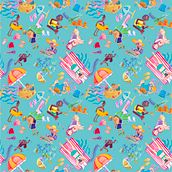 My project for course: Illustrated Pattern Design. Un proyecto de Ilustración tradicional, Pattern Design, Ilustración digital, Estampación y Pintura gouache de Kayla Thornquist - 20.02.2023