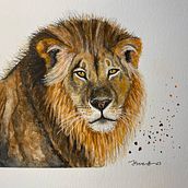 My project for course: Expressive Animal Portraits in Watercolor. Un progetto di Illustrazione tradizionale, Pittura ad acquerello, Disegno realistico e Illustrazione naturalistica di yvonne_berg - 20.02.2023