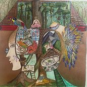 Mi proyecto del curso: Ilustración surrealista con acuarela y tinta. Un proyecto de Ilustración tradicional, Bellas Artes, Pintura, Dibujo y Pintura a la acuarela de Ana M Pena - 21.02.2023