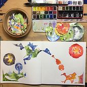 Mijn project van de cursus: Creatief aquarelschetsen voor beginners. Un projet de Illustration traditionnelle, Esquisse , Créativité, Dessin, Aquarelle , et Carnet de croquis de Maril Rijks - 21.02.2023
