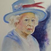 The Queen. Realistic Drawing, Portrait Drawing, Drawing, and Colored Pencil Drawing project by Rudi L - 02.21.2023