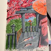 Flores de cerezo. Sketchbook project by Marta - 02.20.2023