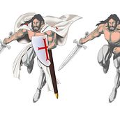 El Cruzado. Traditional illustration, Character Design, Comic, Pencil Drawing, and Figure Drawing project by Albert Martínez - 02.21.2023