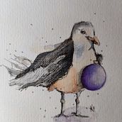 Watercolour Birds at Christmas . Un projet de Illustration traditionnelle , et Peinture de Katherine Smith - 21.02.2023