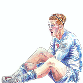 Footballlers Illustrations. Traditional illustration project by Seb Black - 02.22.2023