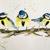 Mon projet du cours : Techniques artistiques d'aquarelle pour illustrer les oiseaux. Traditional illustration, Watercolor Painting, Realistic Drawing, and Naturalistic Illustration project by miss_egon - 02.22.2023
