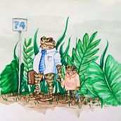 Ranitas - Ilustración. Traditional illustration, Painting, Drawing, Creativit, Watercolor Painting, Children's Illustration, and Editorial Illustration project by Candela Amestoy - 02.22.2023