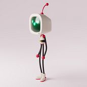 Robert the Robot. Motion Graphics, Character Design, Product Design, and 3D Modeling project by Mara Guerra - 02.22.2023