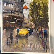 Paisaje urbano del profe Ein Projekt aus dem Bereich Aquarellmalerei von ferchulazt - 21.02.2023