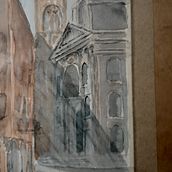 Il mio progetto del corso: Disegno architettonico con acquerello e inchiostro. Sketching, Drawing, Architectural Illustration, Sketchbook & Ink Illustration project by squassoni_fabio - 02.23.2023