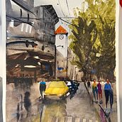 Mi proyecto del curso: Paisajes urbanos en acuarela Ein Projekt aus dem Bereich Bildende Künste, Aquarellmalerei und Architektonische Illustration von ferchulazt - 23.02.2023