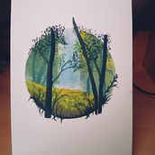 Painting atmospheric landscapes with gouache. Traditional illustration project by Pete Payne - 02.19.2023