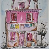 Mój projekt z kursu: Rysunek architektoniczny: kolor i artystyczna ekspresja. Een project van  Schetsen,  Tekening,  Architecturale illustratie, Sketchbook y  Illustratie met inkt van Mariola Klimowicz - 23.02.2023