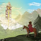 Mój projekt z kursu: Ilustracja cyfrowa do bajek - Roszpunka. Un progetto di Illustrazione tradizionale, Disegno, Illustrazione digitale, Illustrazione infantile, Disegno digitale, Pittura digitale e Narrativa di Martyna Zięba - 23.02.2023