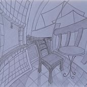 My project for course: Artistic Perspective: Interior Spaces from Your Point of View . Traditional illustration, Architecture, Drawing, and Architectural Illustration project by Bernhard Friedrich Schlee - 02.24.2023