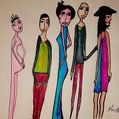 Social Dilema. Un proyecto de Ilustración tradicional, Multimedia, Diseño de personajes, Collage, Ilustración con tinta, Bocetado, Pintura a la acuarela, Narrativa e Ilustración editorial de Angie Aguillard - 24.02.2023