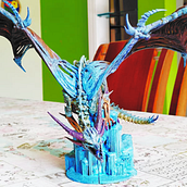 Frost Wyrm - World of Warcraft Ein Projekt aus dem Bereich Malerei, 3-D-Modellierung, Malerei mit Acr und l von Augusto Sant'ana - 24.02.2023