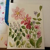 My project for course: Artistic Floral Watercolor: Connect with Nature. Traditional illustration, Painting, Watercolor Painting, and Botanical Illustration project by patricia_chollet - 02.21.2023