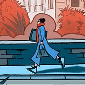 Paseo con cuadro por la ciudad. Un progetto di Illustrazione tradizionale, Bozzetti, Illustrazione digitale, Pittura digitale e Sketchbook di Susana G. - 24.02.2023