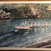 Il mio progetto del corso: Pittura di paesaggi marini ad acquerello. Painting, Watercolor Painting, and Naturalistic Illustration project by Alessandra Fogliano - 02.25.2023