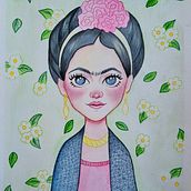 Mi proyecto del curso: Dibujo fan art con acuarela y lápices de colores. Traditional illustration, Painting, Watercolor Painting, Portrait Drawing, Children's Illustration, and Colored Pencil Drawing project by alonsoflavia1 - 02.25.2023