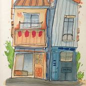 House for sale. Sketching, Drawing, Architectural Illustration, Sketchbook & Ink Illustration project by Hugo Schilder - 02.25.2023