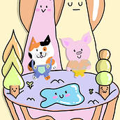 Mundo kawaii . Character Design, Digital Illustration, and Manga project by kathy Pérez - 02.21.2022
