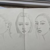 Mój projekt z kursu: Szkicowanie portretów: odkrywaj ludzką twarz. Sketching, Drawing, Portrait Drawing, Artistic Drawing, and Sketchbook project by Karolina - 02.25.2023