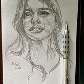 My project for course: Graphite Line Drawing for Portrait Sketchbooking. Un progetto di Belle arti, Bozzetti, Disegno, Disegno di ritratti e Sketchbook di reillo.alex - 26.02.2023