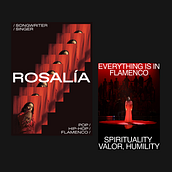 Rosalía Poster Exploration. Art Direction, Poster Design, Creativit, T, pograph, T, pograph, Design, Editorial Design, and Web Design project by Jules Design - 02.26.2023