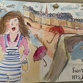 Mon projet du cours : Sketching artistique à l’aquarelle : osez exprimer vos idées. Een project van Traditionele illustratie,  Schetsen,  Creativiteit,  Tekening, Aquarelschilderen y Sketchbook van laura22_ - 26.02.2023
