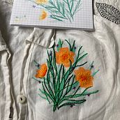 My project for course: Embroidery and Fabric Painting for Beginners Ein Projekt aus dem Bereich Malerei, Musterdesign, Stickerei, DIY, Upc, cling und Textildesign von Erin Murillas - 22.02.2023