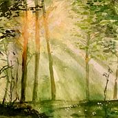 Mein Abschlussprojekt für den Kurs: Verträumte Aquarell-Landschaften: Halte Licht fest. Painting, and Watercolor Painting project by Sandra Schulze - 02.26.2023