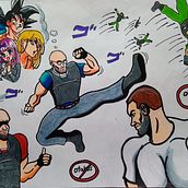 Mi proyecto del curso: Ilustración para cómics: anatomía de un superhéroe. Traditional illustration, Character Design, Comic, Pencil Drawing, and Figure Drawing project by sergio939 - 02.26.2023