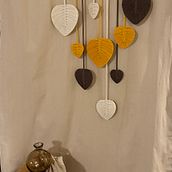 Il mio progetto del corso: Creazione di opere decorative con foglie in macramè. DIY, and Macramé project by liliana_ch - 02.27.2023