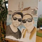 Selfie . Lukisan Akrilik proyek oleh Maria Märtl - 02.27.2023
