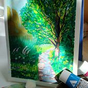 Mi proyecto del curso: Pintura de paisajes con gouache para principiantes. Un progetto di Belle arti, Pittura, Illustrazione naturalistica e Pittura gouache di Alejandra Isabel Delgado Carvajal - 25.02.2023