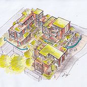Mein Abschlussprojekt für den Kurs: Architektur zeichnen: von der Idee zur Konzeptualisierung. Architecture, Sketching, Drawing, and Architectural Illustration project by Lenny Schwieger - 02.27.2023