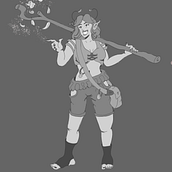 guardiana del bosque. Traditional illustration, and Design project by Axel Miguel Torres - 02.27.2023
