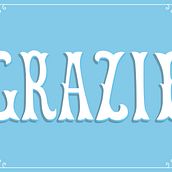 "Grazie" / thank you. Il mio progetto del corso: I segreti d’oro del lettering. Lettering, H, Lettering, e Design gráfico projeto de eleonoragrassi12 - 27.02.2023