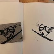 My project for course: Contemporary Printmaking with Linoleum. Traditional illustration, Arts, Crafts, Fine Arts, Printing & Ink Illustration project by Alien Bubu - 02.27.2023