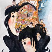 My project for course: Surreal Illustration with Watercolor and Ink. Traditional illustration, Fine Arts, Painting, Drawing, and Watercolor Painting project by Adriana - 02.26.2023
