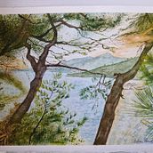 My project for course: Painting Realistic Watercolor Landscapes . Un progetto di Belle arti, Pittura, Bozzetti, Pittura ad acquerello e Illustrazione naturalistica di Adina Panduru - 28.02.2023